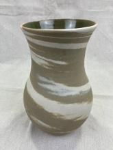 Large W.J. Gordy Swirl Art Pottery Vase