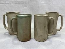 Set of Four D.X. Gordy Art Pottery Mugs