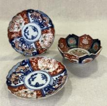 Three Pieces of 19th Century Imari Porcelain