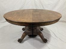 R.J. Horner Carved Oak Dining Table