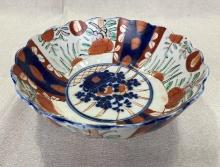 19th Century Imari Bowl with Scalloped Edge