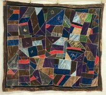 Handmade 1916 Crazy Quilt with Velvet Patches and Embroidered Motifs