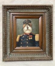 Oil on Canvas, Schnauzer in Uniform