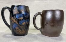 Pair of W.J. Gordy Decorated Mugs