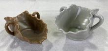 Pair of W.J. Gordy Fluted Vases with Handles