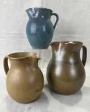 Group of Three Art Pottery Pitchers – W.J. Gordy & North State Pottery