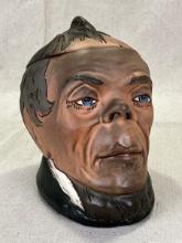 Weller Pottery Dickens Figural Tobacco Humidor Jar