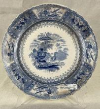 Early English Transferware Cabinet Plate