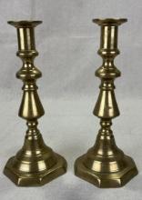 19th Century Brass Candlesticks