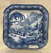 Early Staffordshire Blue & White Serving Dish