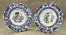 Pair of 19th Century Staffordshire Transferware Plates