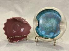 Pair of W.J. Gordy Art Pottery Ashtrays