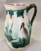 English Majolica Pitcher