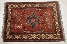 Hand-Knotted Turkman Persian Rug