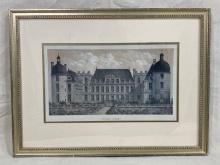 19th Century Etching of Château d'Oiron