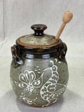 Studio Pottery Honey Pot