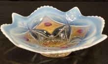 Early American Dugan Opalescent Pressed Glass Bowl
