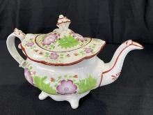 Decorated English Porcelain Teapot