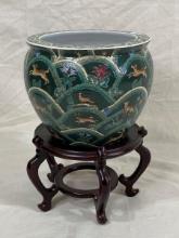 Vintage Chinese JardiniÃ¨re with Stand