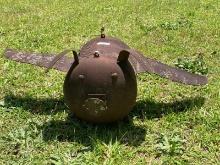 Folk Art Metal Hanging Sculpture – "When Pigs Fly"