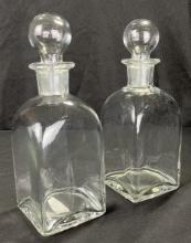 Pair of Glass Decanters