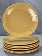 Set of Seven Fiesta Ware Mustard Plates