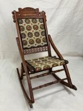 Fine Eastlake Victorian Folding Rocking Chair