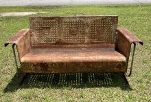 Mid-Century Modern Metal Patio Glider