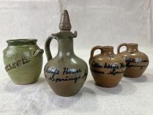 Group of Four Gordy Miniature Souvenir Pottery
