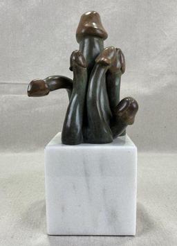 Theo (New York Artist) Bronze Mushroom Cluster