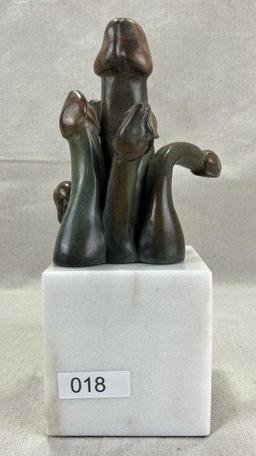 Theo (New York Artist) Bronze Mushroom Cluster