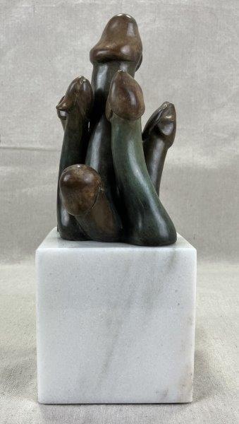 Theo (New York Artist) Bronze Mushroom Cluster