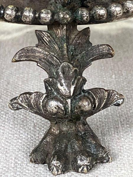 Art Glass Vase with Silverplate Base