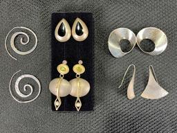 Sterling Silver Modern Earring Grouping