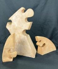 Group of 3 Abstract Ceramic Sculptures by Theo Designs, 20th Century