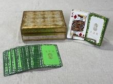 Florentine Gilt Card Box with Playing Cards