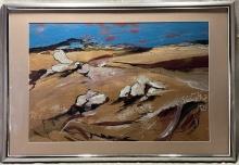 Abstract Gouache Landscape