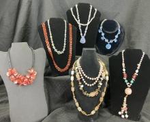 Jewelry Assortment Featuring Freshwater Pearl, Abalone, and Carnelian