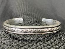 Sterling Silver Braided Rope Bangle