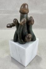 Theo (New York Artist) Bronze Mushroom Cluster
