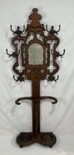 Victorian Walnut Hall Tree