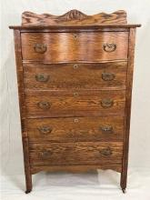 Serpentine Oak Chest