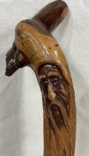 Carved Folk Art Cane
