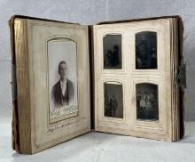 Antique Family Photograph Album with Tintypes