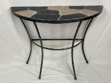 Demi-Lune Wrought Iron Patio Table