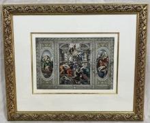Allegorical Colored Engraving of St. James