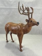 Large Leather Stag Figure