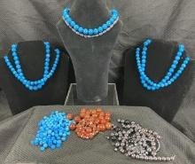 Natural Stone Bead Assortment Featuring Hematite, Turquoise, and More