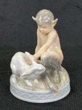 Royal Copenhagen Satyr and Rabbit