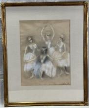 Georgia Carroll, Ballerinas, Charcoal on Paper